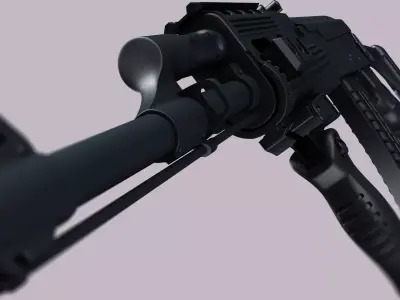 AK-47 Kalashnikov Tactical High Detailed 3D model