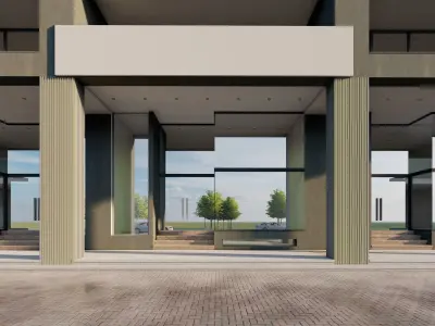 Commercial Building 3D Model 3D model