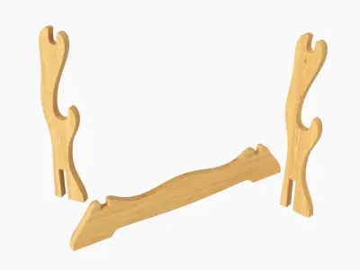 Katana wooden stand 01 3D model