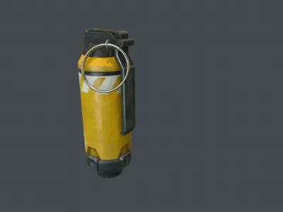 futuristic granade  Low-poly 3D model