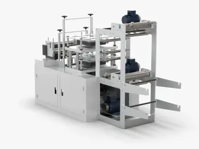 Fully Automatic Disposable Glove Medical Film Machine 3D model