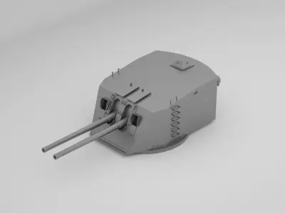 139mm 138mm 50 Mle 1934 Model 1934 3D model