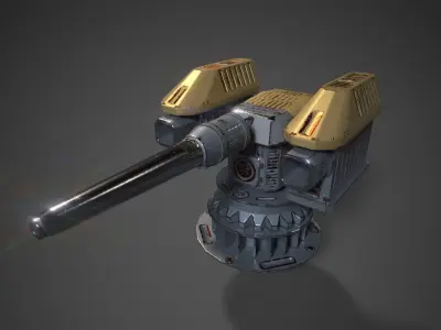 LASER WEAPON SYSTEM Low-poly 3D model