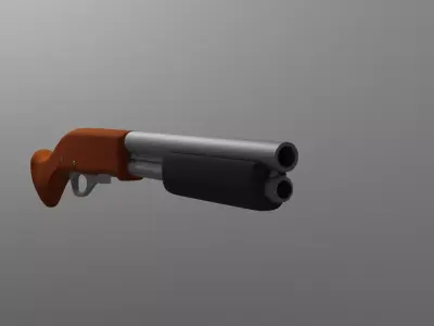 shotgun rigged Free 3D model