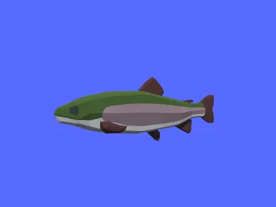 9t5 Low Poly Fresh Water Fish Low-poly 3D model