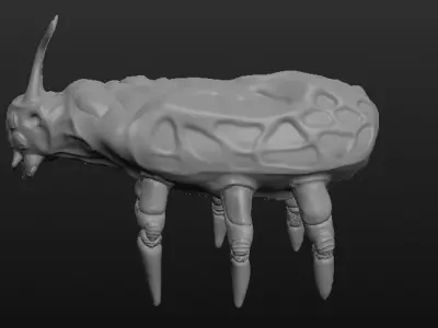 Anopluera creature with long legs and claws 3D model