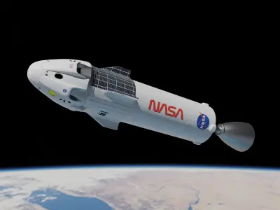 SpaceX Crew Dragon Spacecraft 3D model