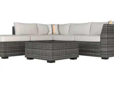 Outdoor Wicker Set 3D model