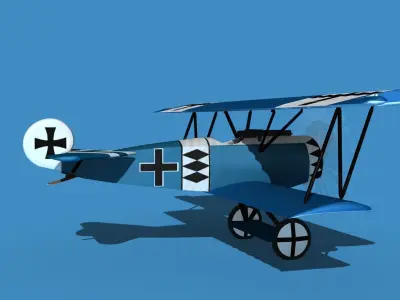 Fokker D-VI V10 3D model