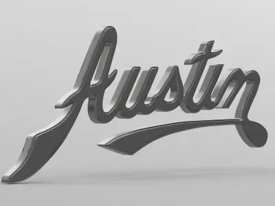 austin logo 3D model