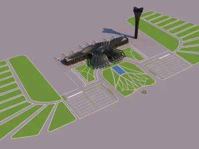 0192 - Airport Building 3D model