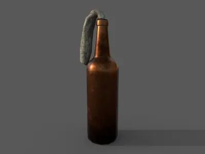 weapon molotov Low-poly 3D model