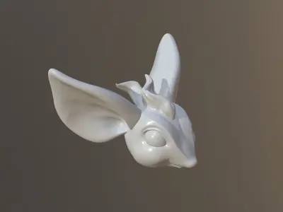 Punk Rat Head 3D model