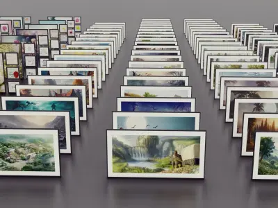 Frame Collection Low-poly 3D model