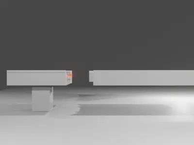 SCIFI scytrain Low-poly 3D model