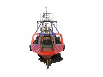 Fishing Trawler Low-poly PBR Low-poly 3D model