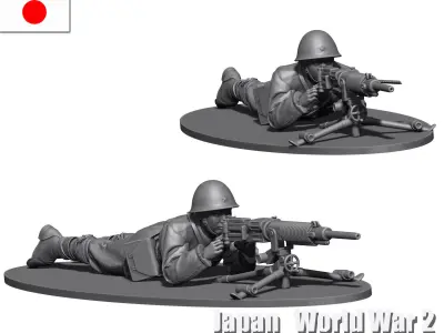Japan soldier ww2 3D print model