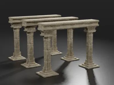 Ancient ruin - Low Poly - PBR Low-poly 3D model