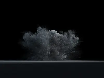 Artillery Grenade Explosion 3D 3D model