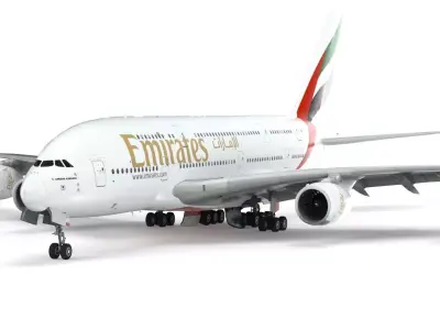 Airbus A380 Fly Emirates - Element 3D 3D model