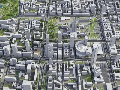 Warsaw Low-poly 3D model