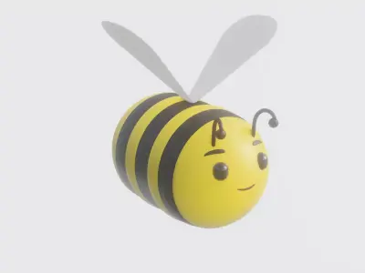 Animated 3D Bee Model Free 3D model