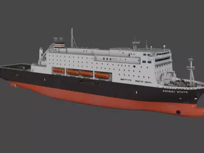 Training Ship PATRIOT STATE 3D model Low-poly 3D model