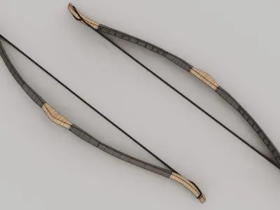 Game Ready Arrow and Bow Weapons Package v1 - 6 Assets Low-poly 3D model