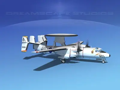 Grumman E-2C Hawkeye V05 3D model