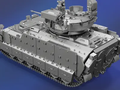 Bradley M2A4 High Poly 3D model