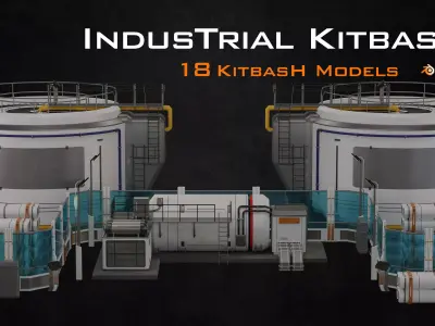 Industrial Kitbash-V7 3D model