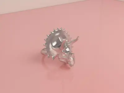 Triceratope Ring 3D model