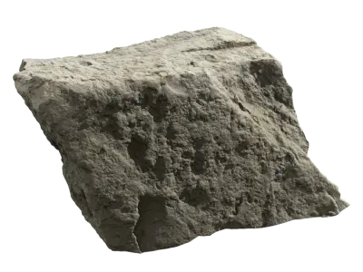  Pale Diamond Rippled Large Rock Boulder Model 