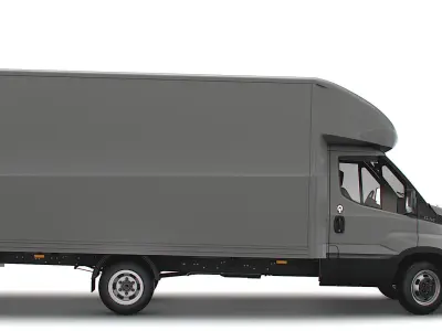 Iveco Daily Luton Box Tail Lift 2014 3D model