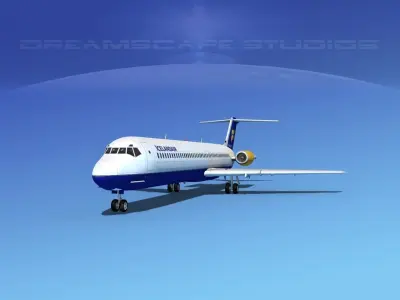 Douglas DC-9-50 Iceland Air 3D model