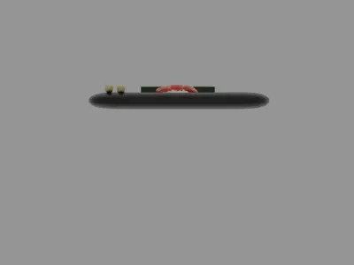 low poly sushi on plate with chopsticks Free low-poly 3D model
