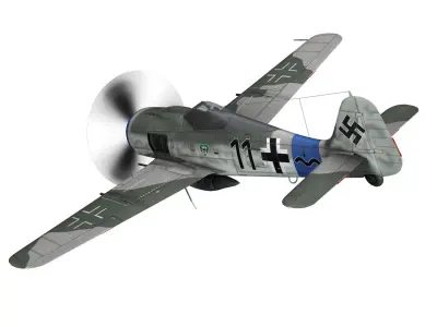 Focke Wulf - FW190 A8 - Black11 3D model