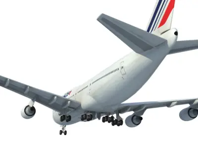 747-400 Air France 3D model