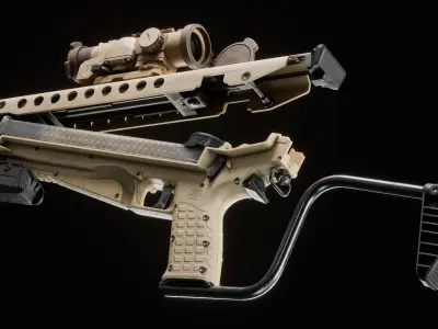 Game Ready KelTec R50 Folding Carbine PDW Low-poly 3D model