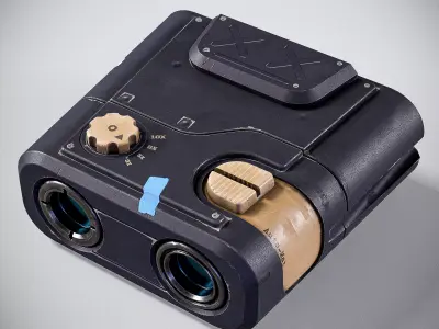 Sci-fi Realistic Binocular  Low-poly 3D model