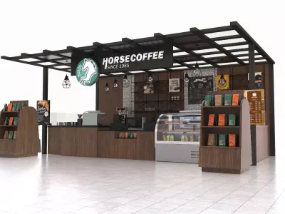 Kiosk Kitchen Equipments 3D model