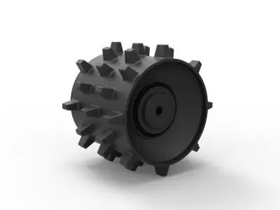  Compactor wheel 3D print model
