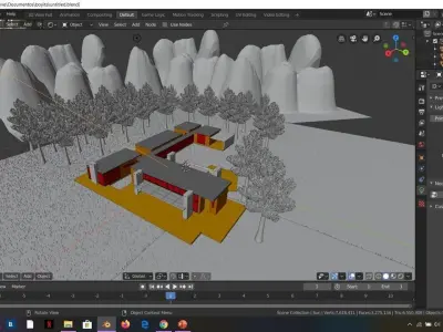 Boyita House house in the woods Blender Free 3D model
