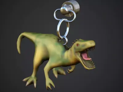 TRex Dinosaur Weapon Charm - Low Poly Game Ready Low-poly 3D model