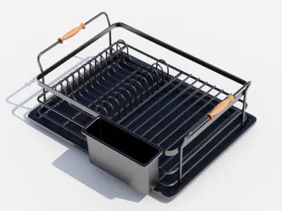 Dish drainer Low-poly 3D model