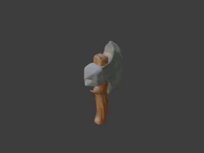 Battle Axe Low-poly 3D model Low-poly 3D model