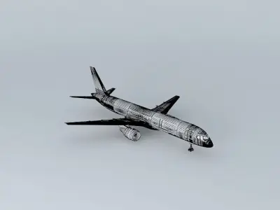 Template Boeing 757 200M Combi Free 3D model
