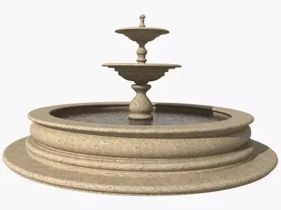 Granite fountain 2 Free 3D model