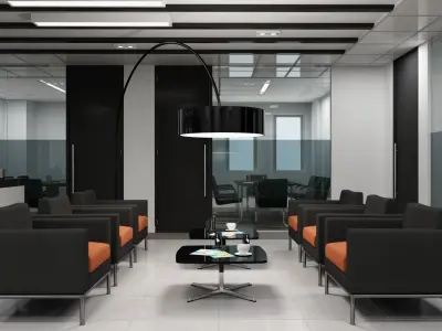 Full Office Interior 21 3D model