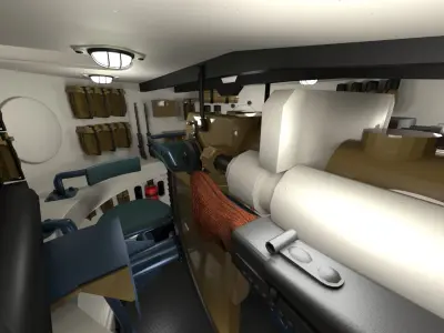 Fully built Panzer Tiger Tank Late 1944 v2 w interior and engine 3D model